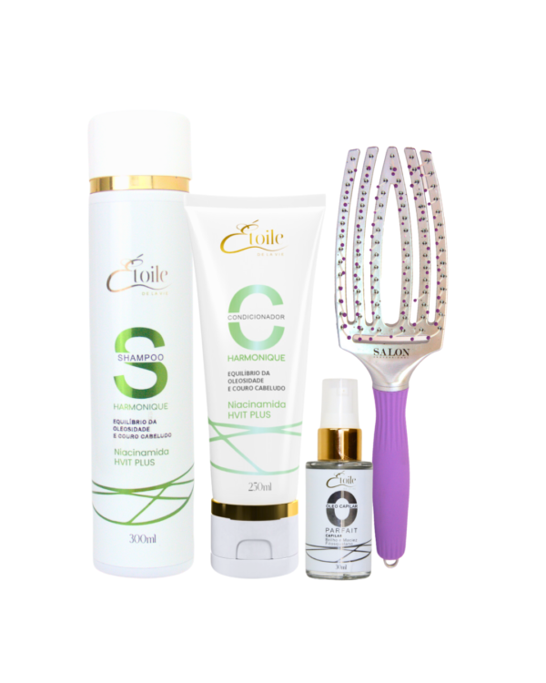 Kit Shampoo + Condicionador Harmonique + Óleo Parfait + Escova Sortida