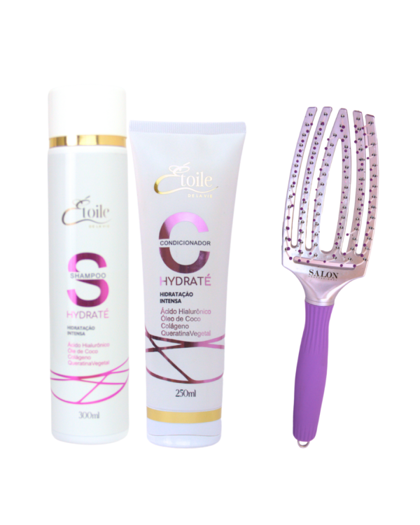 Kit Shampoo + Condicionador Hydraté + Escova Sortida