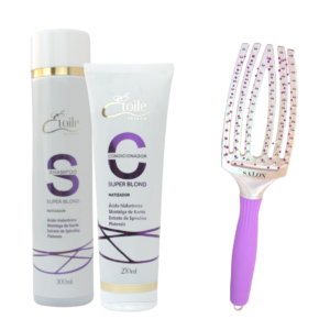 Kit Shampoo + Condicionador Super Blond + Escova Sortida