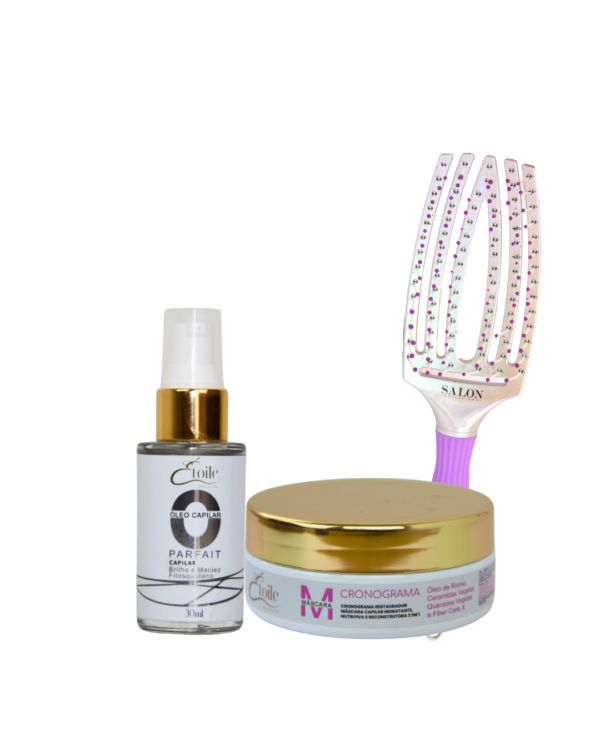 Kit Óleo Parfait + Máscara Cronograma + Escova Sortida