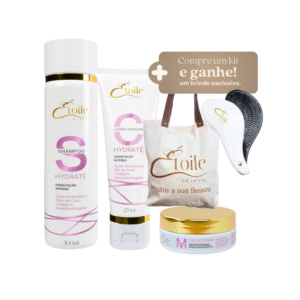 Kit Shampoo + Condicionador Hydraté + Máscara Cronograma + Escova Sortida