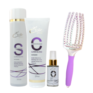 Kit - Shampoo + Condicionador Super Blond + Óleo Parfait + Escova Sortida