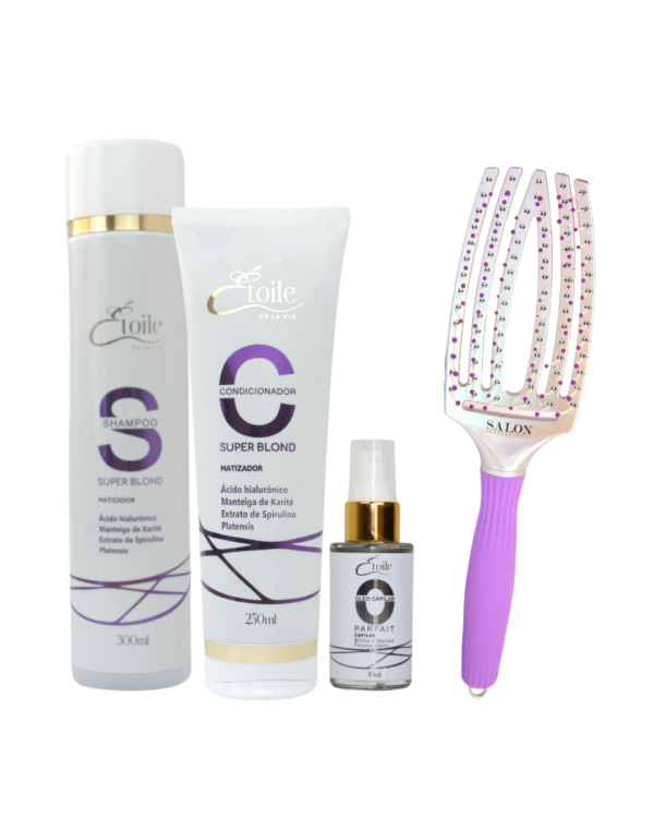 Kit - Shampoo + Condicionador Super Blond + Óleo Parfait + Escova Sortida